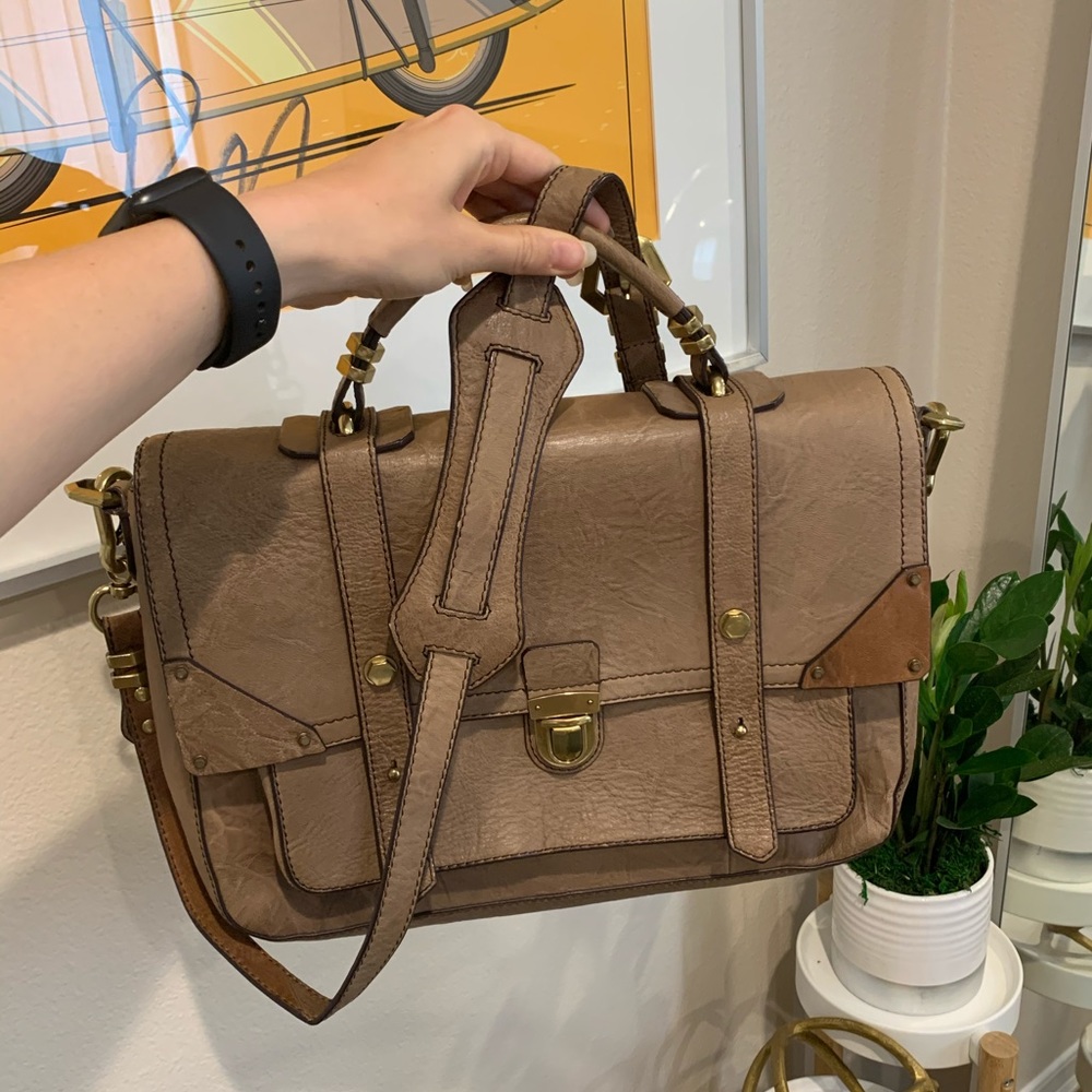 orYANY Genuine Textured Leather Satchel Bag - Picture 1 of 13